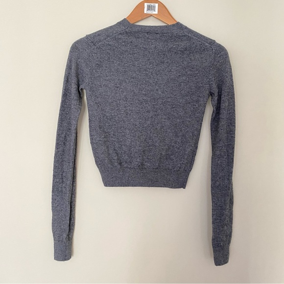 SUNDAY BEST Gray Crop Wool Apple Sweater - Picture 6 of 9